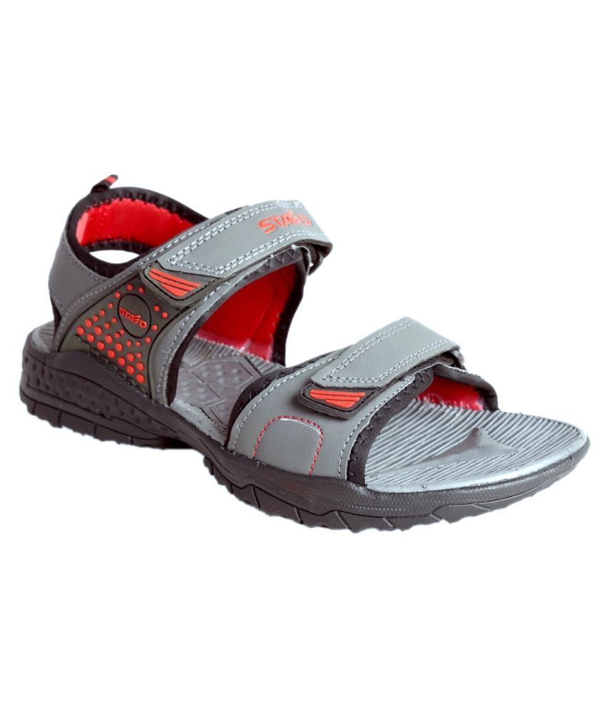 womens gray leather sandals