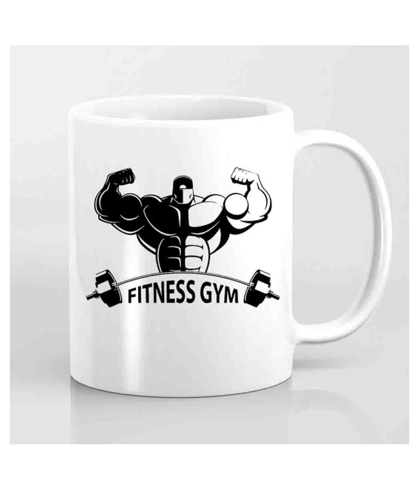     			vraj FITNESS GYM Ceramic Coffee Mug 1 Pcs 350 mL