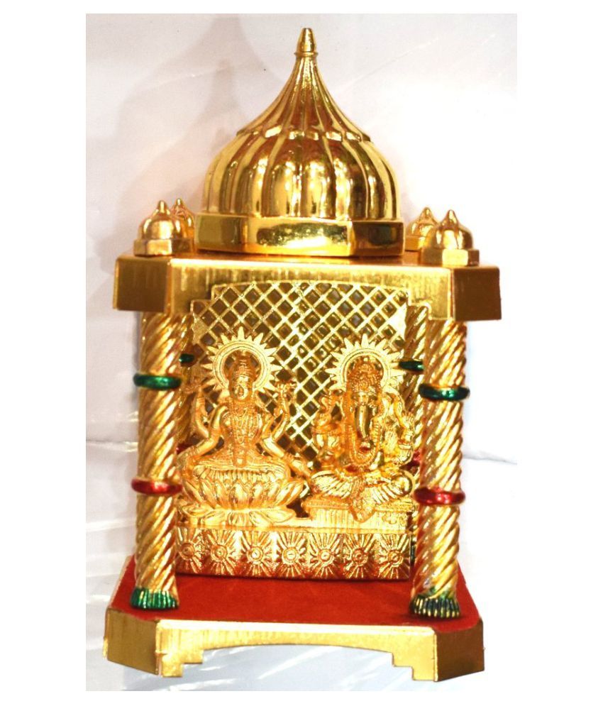 Golden Lakshmi Ganesh Temple Idol Murti Statue For Diwali Deepawali Puja Pooja Diwali T