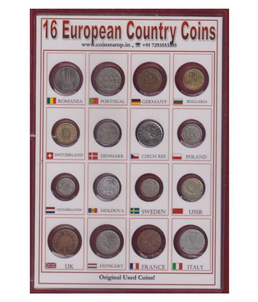    			Coins & Stamps - European Coins Different Countries 16 Numismatic Coins