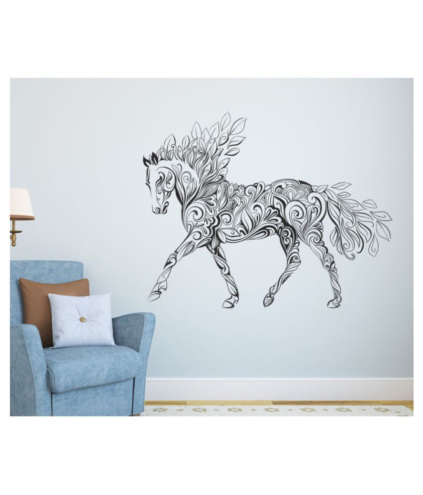     			HOMETALES Artistic Horse Sticker ( 50 x 70 cms )