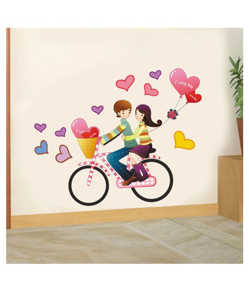     			HOMETALES Wall Sticker Cycle of Love Sticker ( 50 x 70 cms )