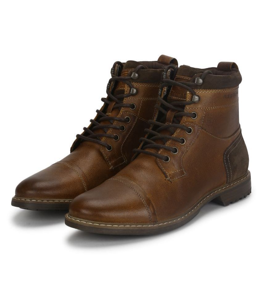 red tape coffee brown boots