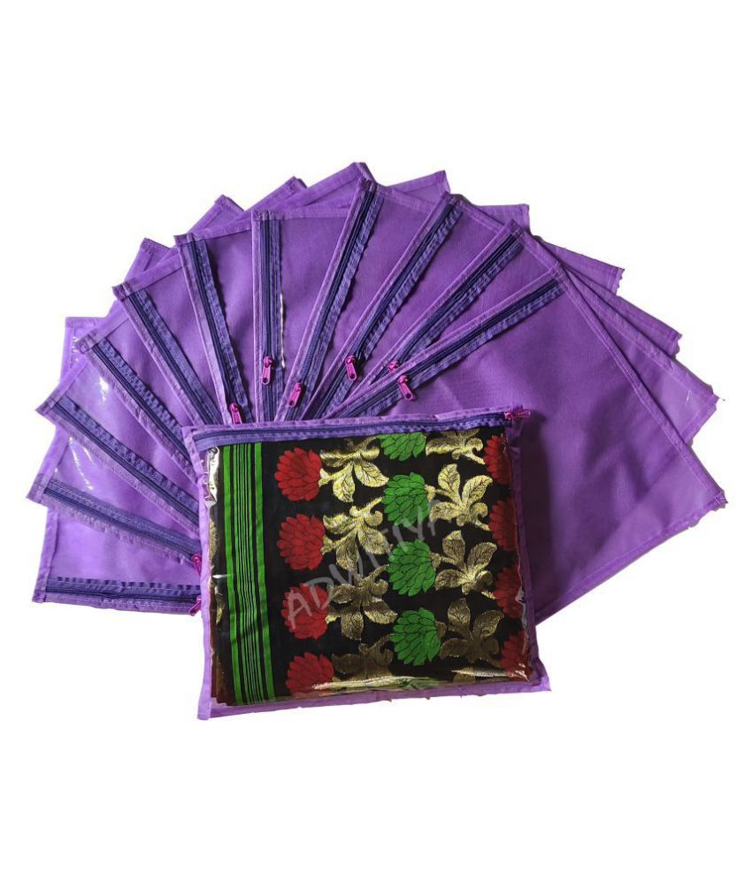 ADWITIYA Purple Saree Covers - 12 Pcs