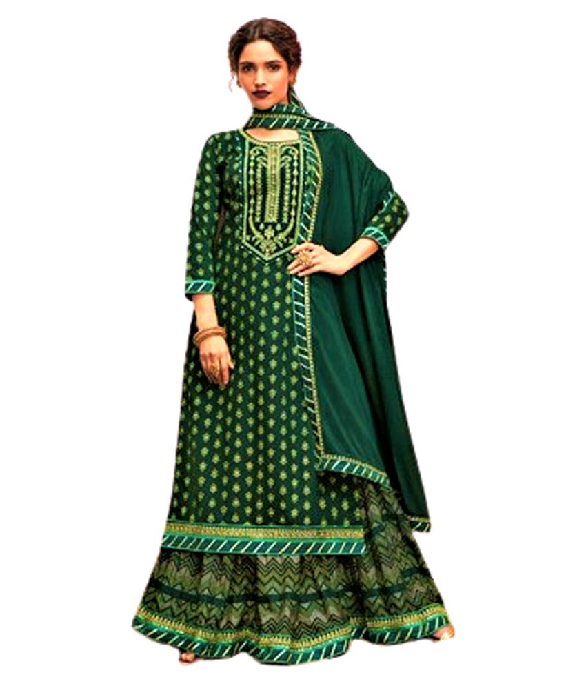 Aliya Fashion Mart Cotton Silk Kurti With Skirt - Stitched Suit - Buy ...