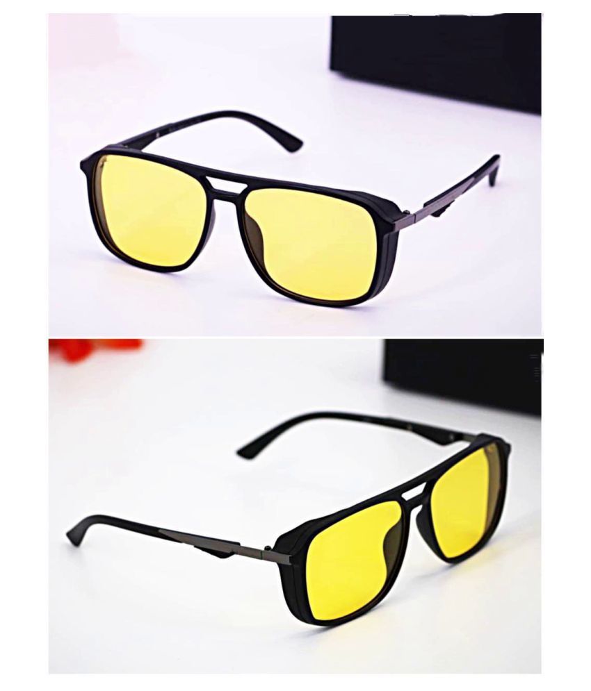 yellow rectangle glasses