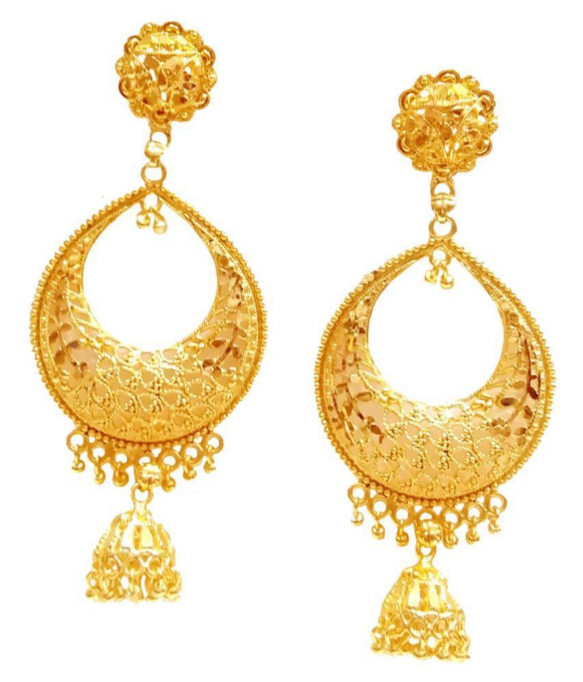 gold plated chand bali - Buy gold plated chand bali Online at Best ...