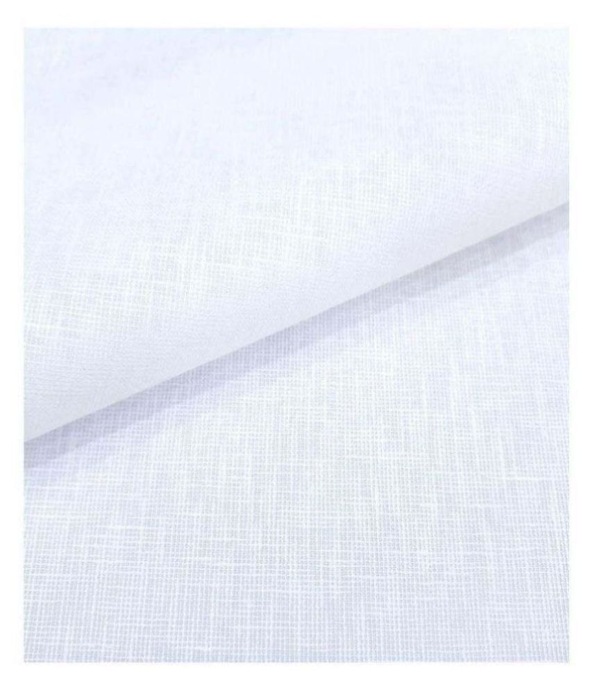     			Siyaram - White Cotton Blend Men's Unstitched Kurta Pyjama ( Pack of 1 )