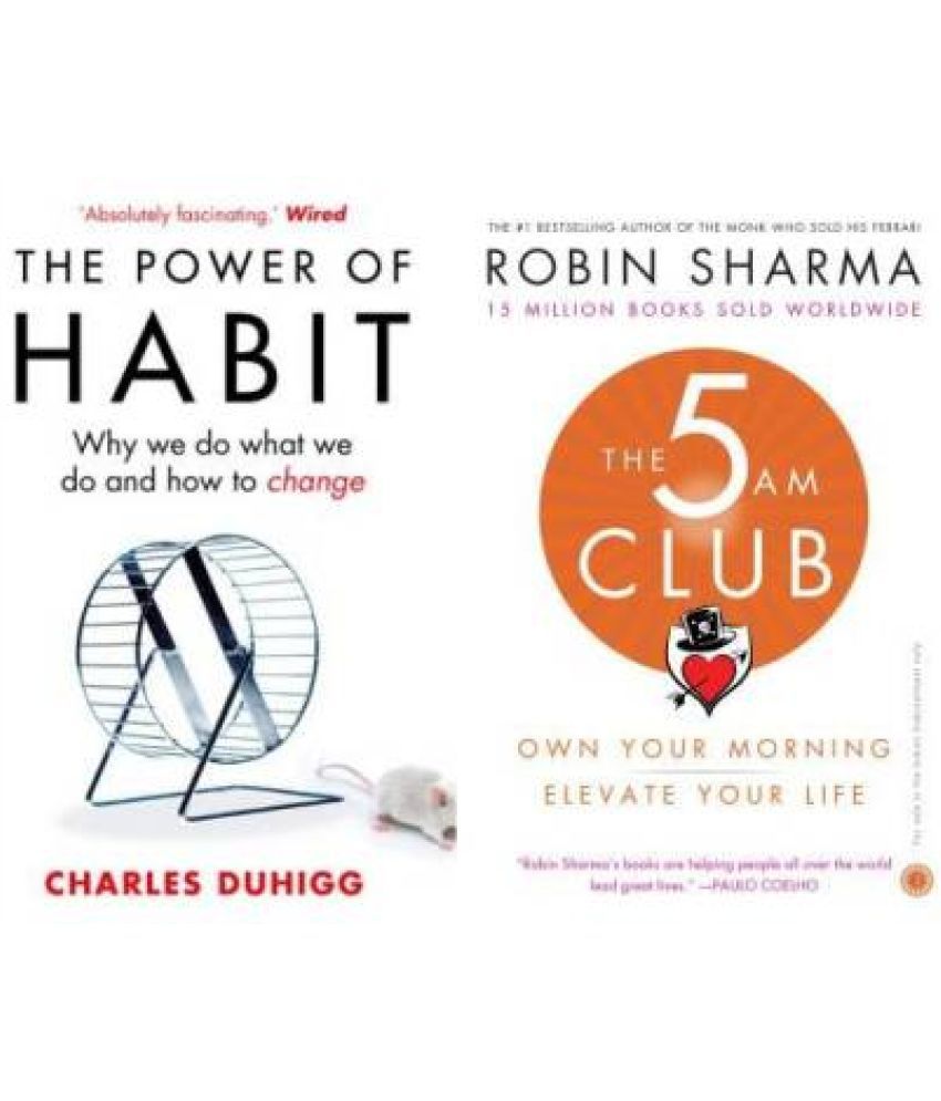     			Combo Of 2 Books (The Power Of Habit + The 5 Am Club)  (Paperback, Charles Duhigg, Robin Sharma)