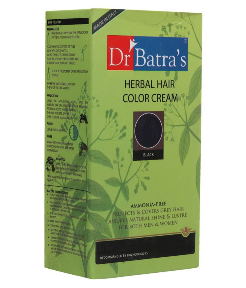 Buy Dr Batra's Herbal Ammonia Free Hair Color Cream Black - 130 gm Online  at Best Price in India - Snapdeal