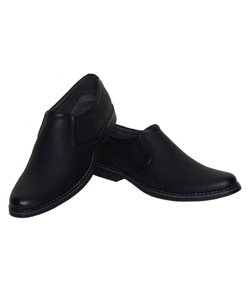 Artificial Leather Black Formal Shoes 