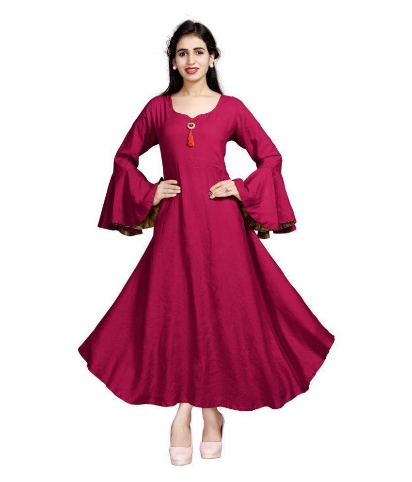 maroon ethnic gown