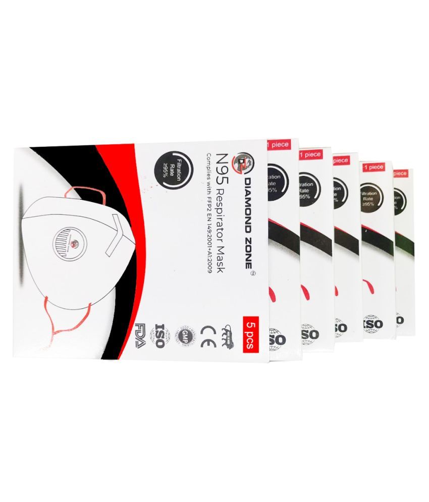 DIAMOND ZONE N95 RESPIRATOR MASK ( Pack of 5 Pcs. ) Buy DIAMOND ZONE