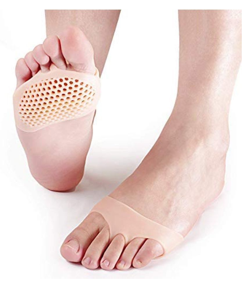 Parth Soft Silicon Gel Half Toe Sleeve Anti-Skid Forefoot Pads for Pain Relief Silicon Gel Half Toe Sleeve Free Size