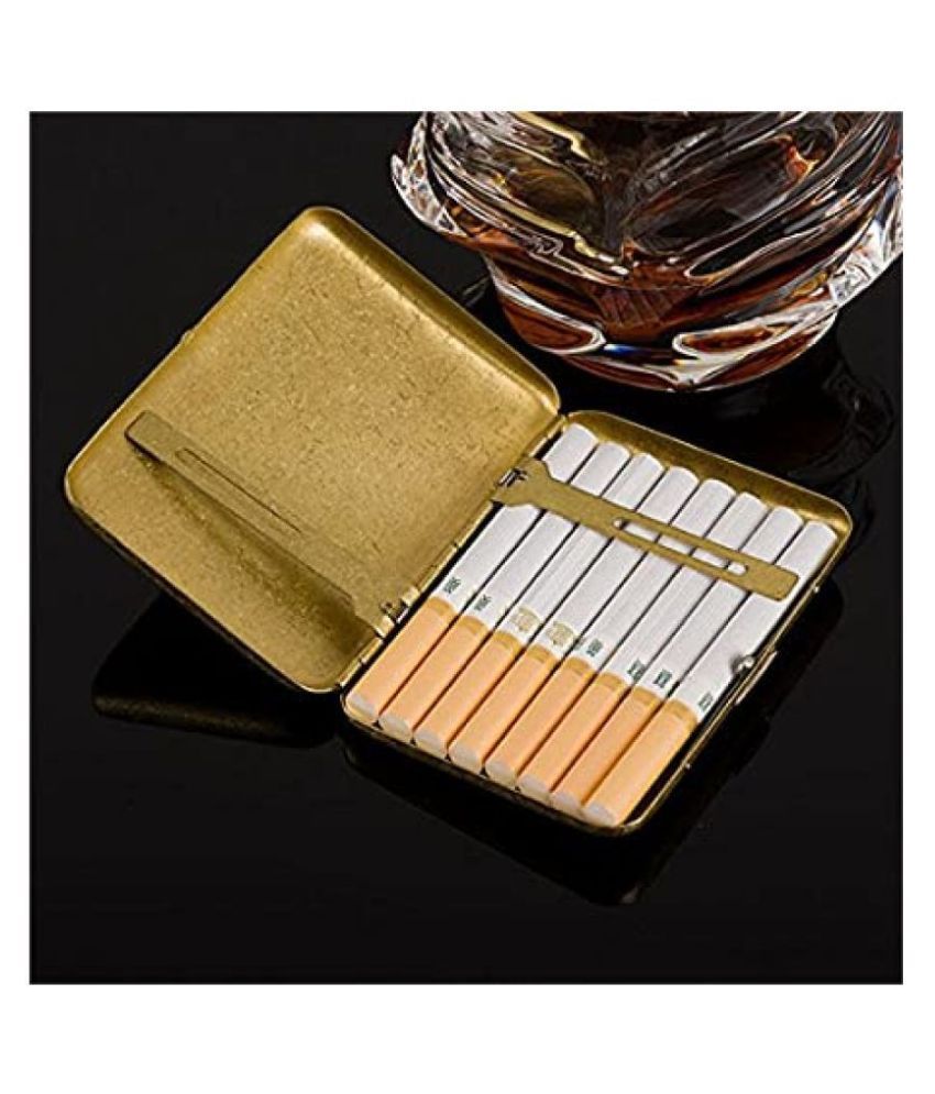 Galaksy Brass Men Cigarette Box Tobacco Case Box Storage Container Holder Holds 16 Cigarettes Accessories Buy Online At Best Price On Snapdeal