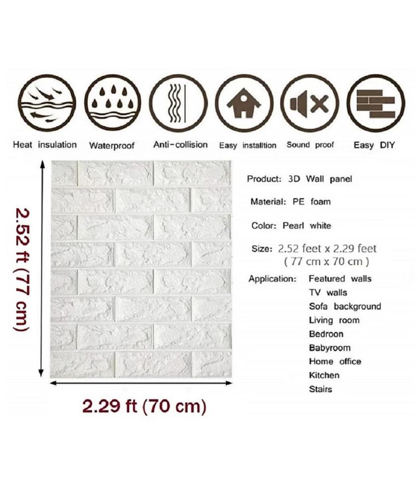  3D  Foam  brick wallpaper  wall panel wall sticker pack of 