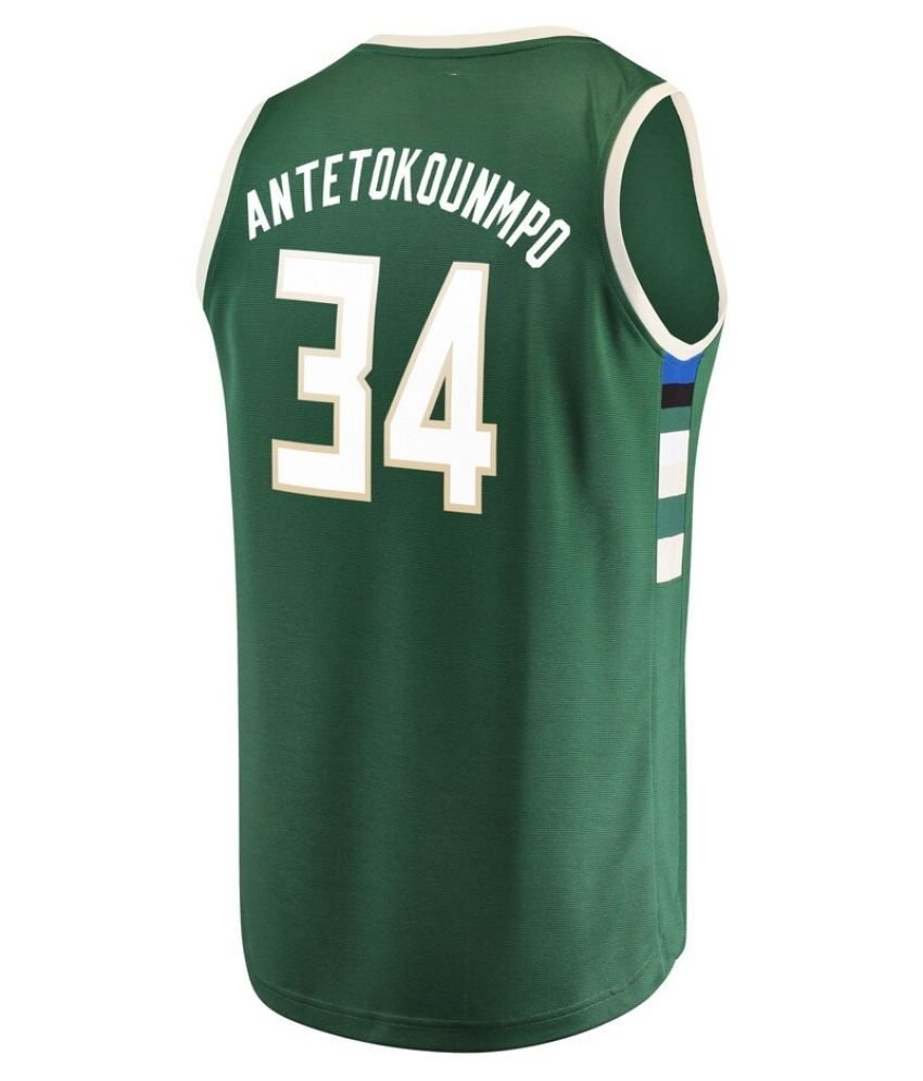 NBA MILWAUKEE BUCKS GIANNIS ANTETOKOUNMPO GREEN SWINGMAN JERSEY WITH ...