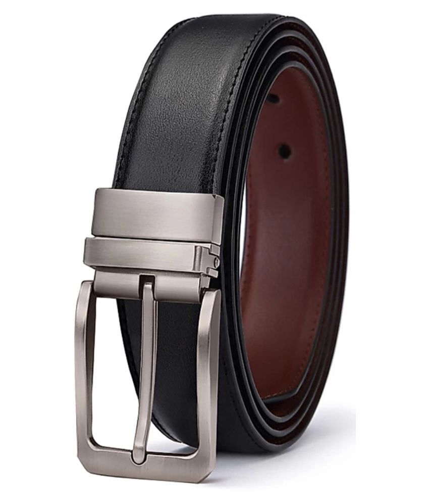 JACCKES Black Leather Formal Belt