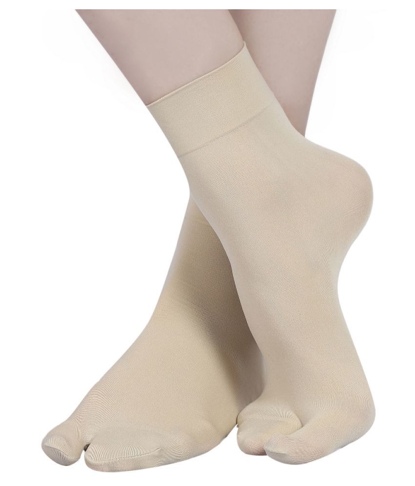 N2s Next2skin Women S Ankle Length Opaque Thumb Socks Beige Pack