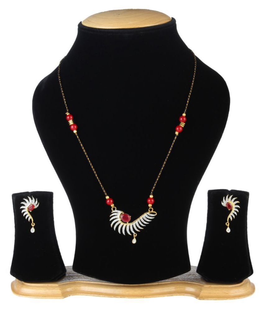 Darshini Designs New Style Mangalsutra With Red Beaded ...