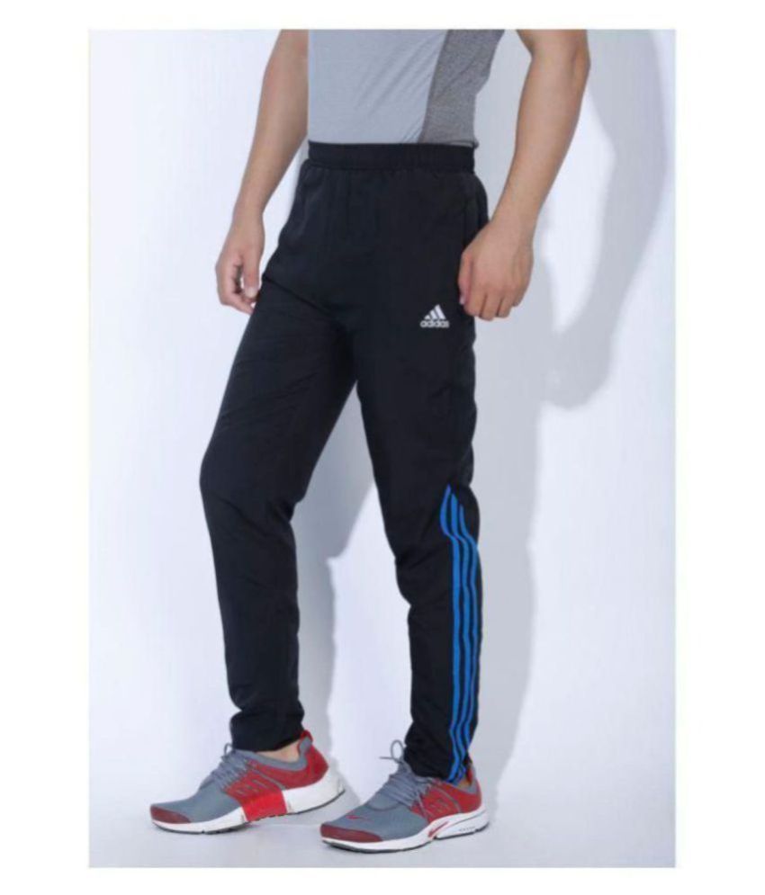 black polyester lycra joggers