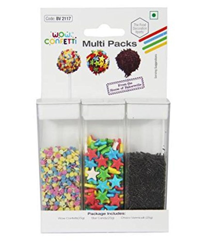 Wow confetti 3 Different Types Of Confetties Multi Pack BV2117 150 g