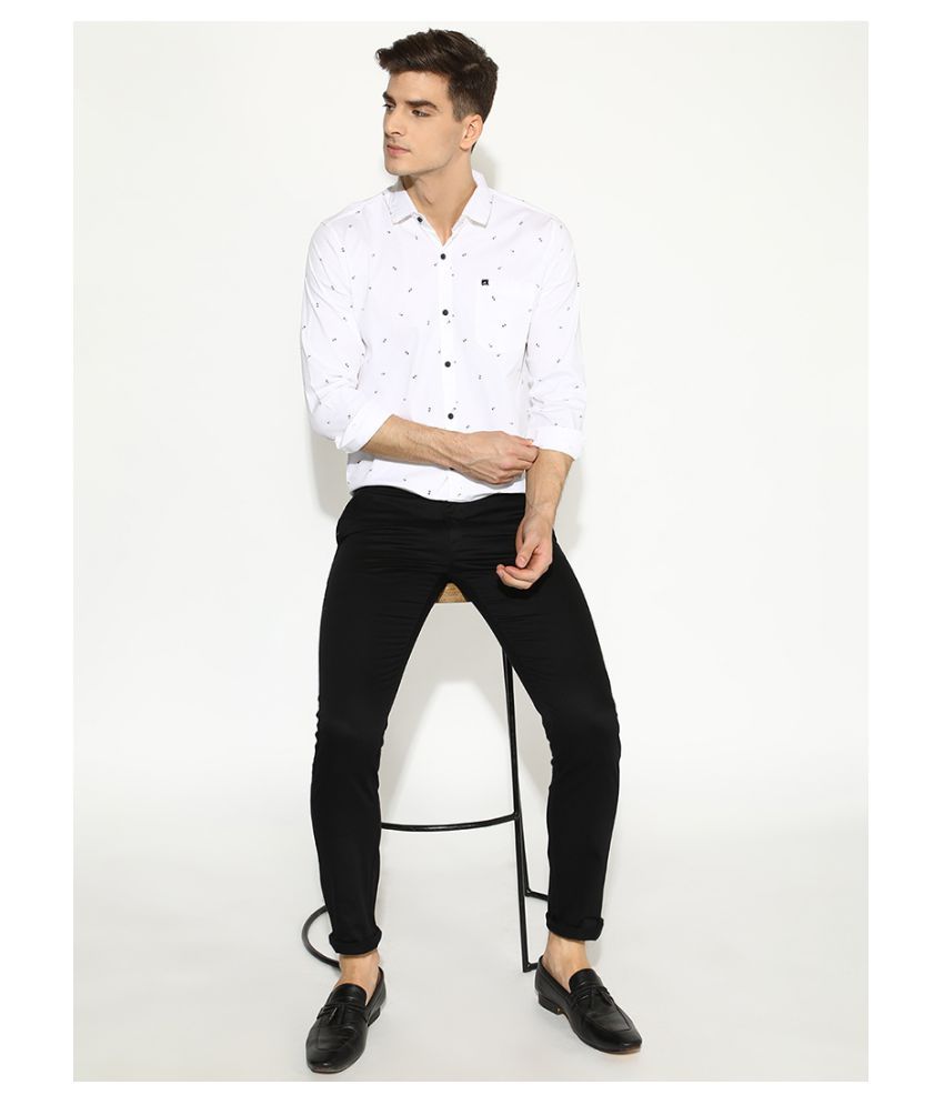 V2 Cotton Blend White Shirt - Buy V2 Cotton Blend White Shirt Online at ...