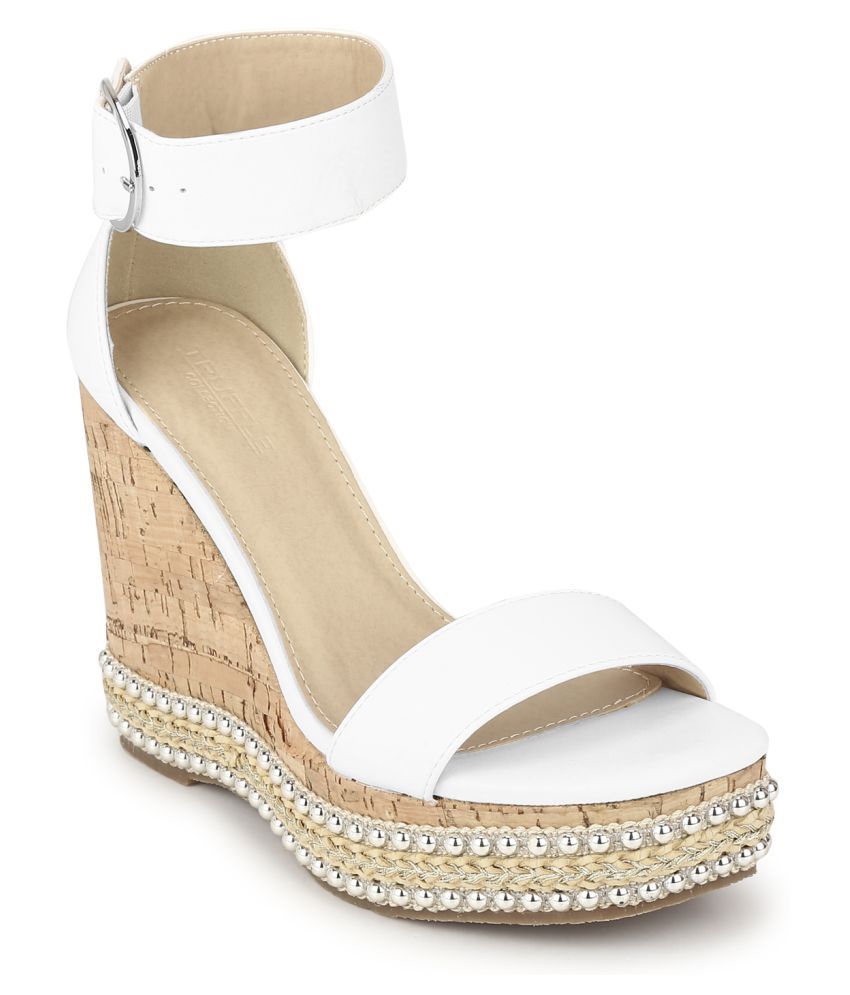 Truffle Collection White Wedges Heels Price in India Buy Truffle