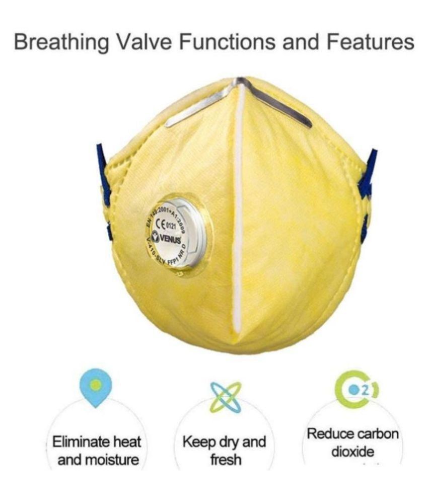 anti pollution V410v Mask With Filter dbh, good quality Yellow Pack