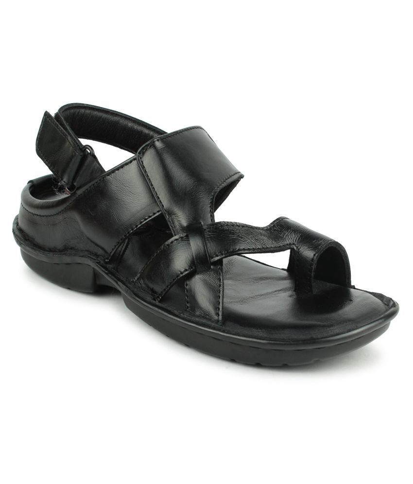  Glisten  Black Leather Sandals  Price in India Buy Glisten  