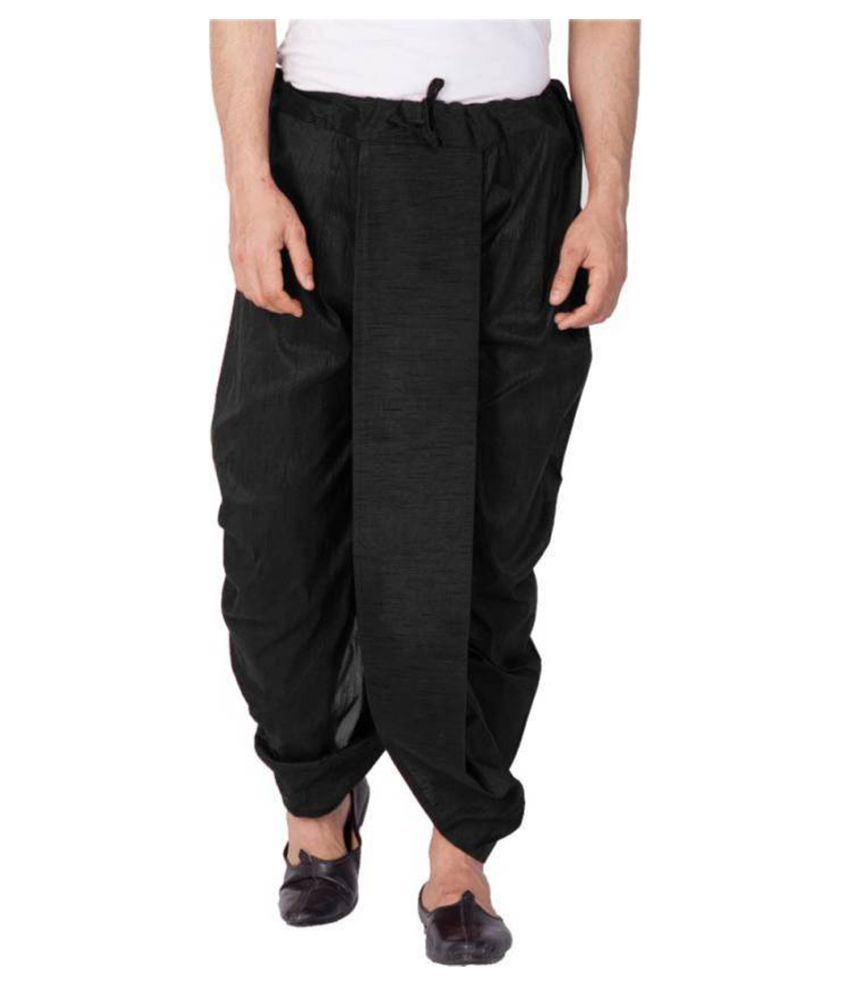 black dhoti and black shirt