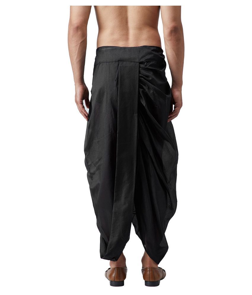 black dhoti and black shirt