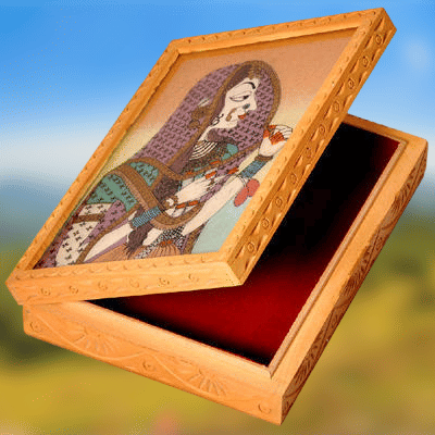 Kamakshi Art Wood Rajasthani Antique Traditional Designer Gemstone