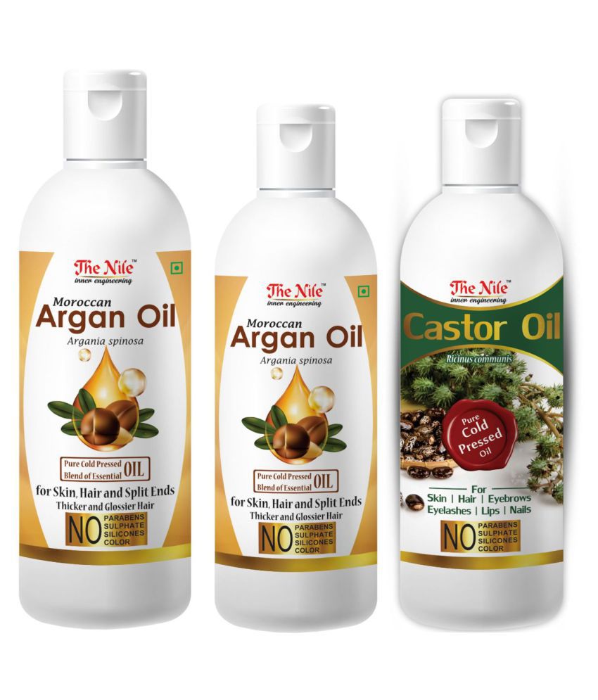     			The Nile Argan Oil 150 ML + Argan Oil 100 ML +  Sesame Oil 100 Ml 350 mL Pack of 3