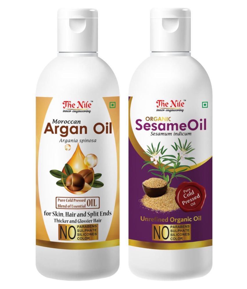     			The Nile Argan Oil 150 ML + Sesame Oil 200 ML Hair Oil 350 mL Pack of 2