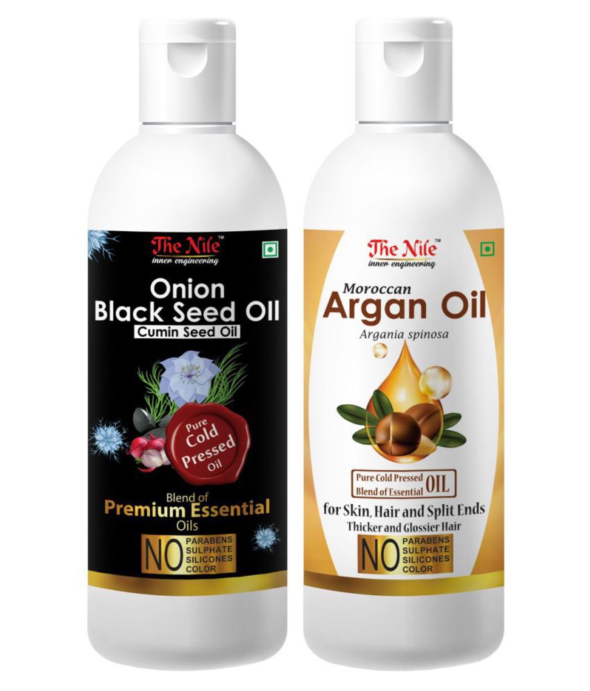     			The Nile Black Seed 150 ML & Argan Oil 200 ML Hair Oil 350 mL Pack of 2