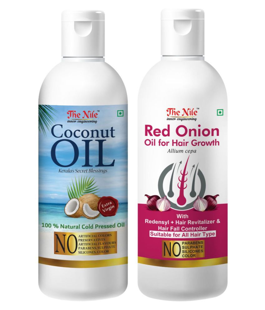     			The Nile Coconut Oil 150 ML & Red Onion 200 ML Hair Oil 350 mL Pack of 2
