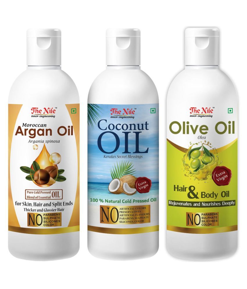 The Nile Moroccan Argan Oil Coconut Oil Olive Oil 100 Ml X 3 300 Ml Pack Of 3 Buy The Nile Moroccan Argan Oil Coconut Oil Olive Oil