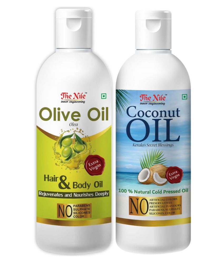     			The Nile Olive Oil 150 ML +  Coconut Oil 200 ML Hair Oil 350 mL Pack of 2