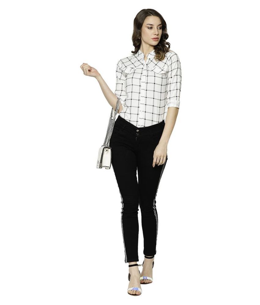 white rayon shirt