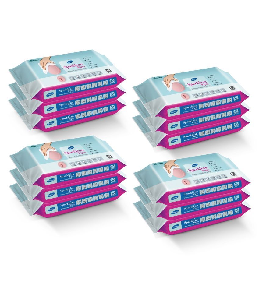 Dignity Multi Surface Cleaner Wipes Sparklean Cleansing Wipes, 600 Pcs