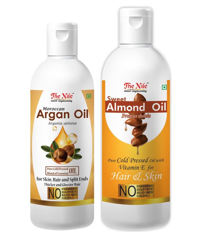     			The Nile Argan Oil 100 ML + Almond Oil 200 ML Hair Oil 300 mL Pack of 2