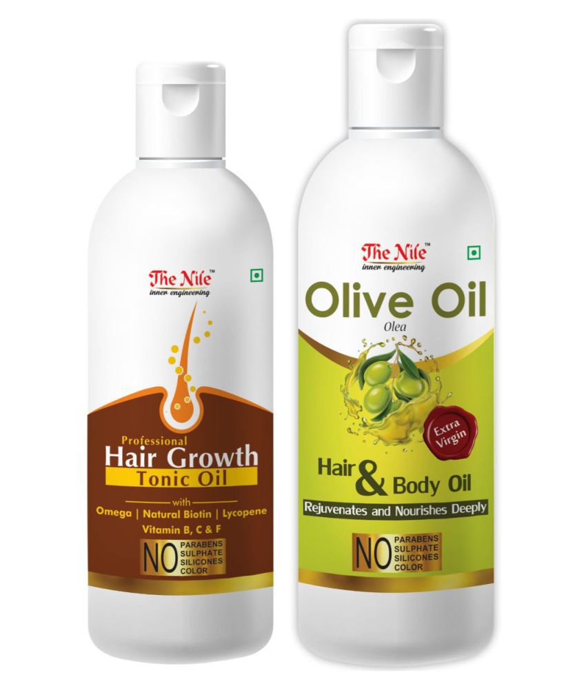     			The Nile Hair Tonic 100 ML + Olive Oil 200 ML Hair Oils 300 mL Pack of 2