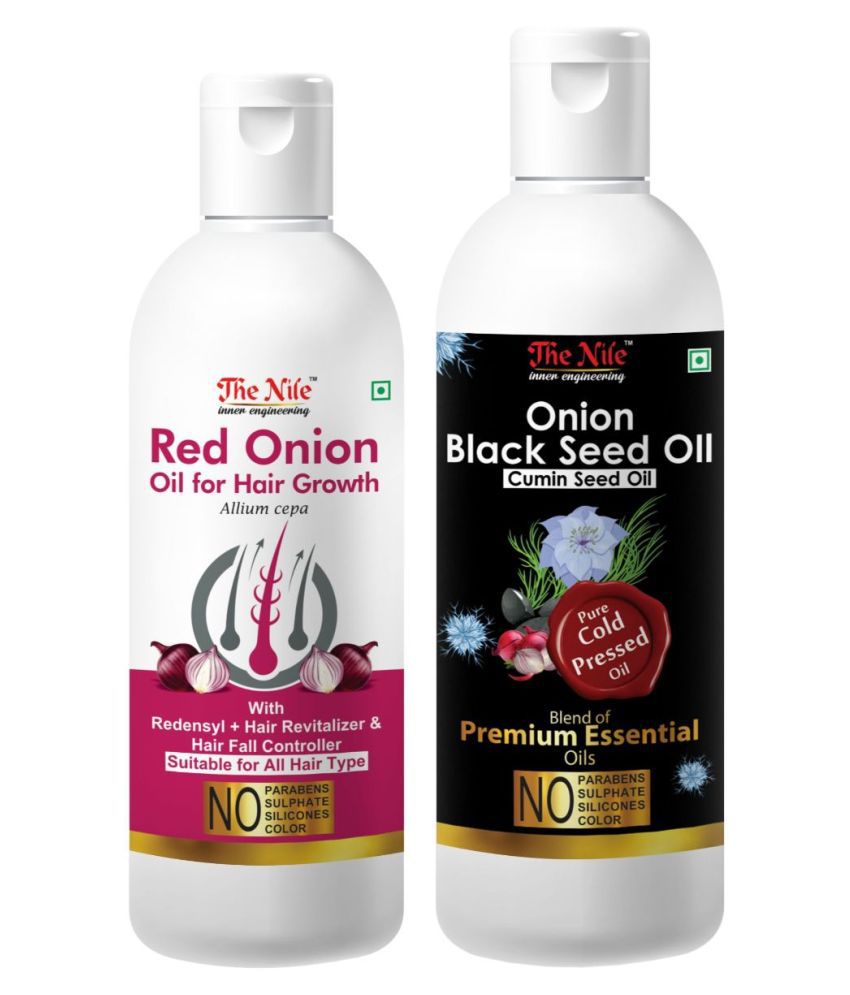     			The Nile Red Onion Oil 100 ML + Onion BlackSeed 200 ML  Hair Oils 300 mL Pack of 2