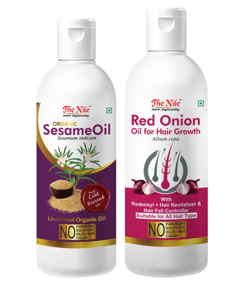     			The Nile Sesame Oil 150 ML + Red Onion 200 ML Hair Growth Oil 350 mL Pack of 2