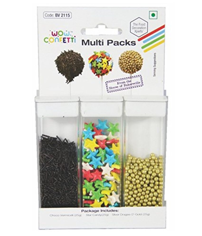 Wow confetti 3 Different Types Of Cofetties Rainbor Colour 150 g Buy