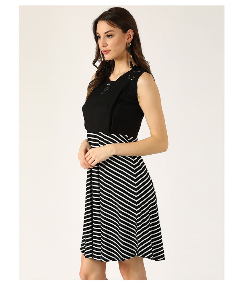 V2 Cotton Black Shift Dress - Buy V2 Cotton Black Shift Dress Online at ...