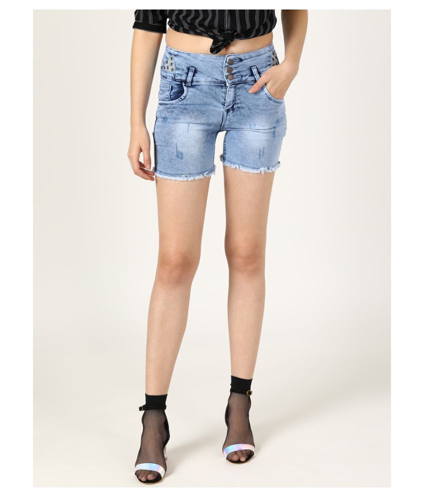 denim hot pants for women