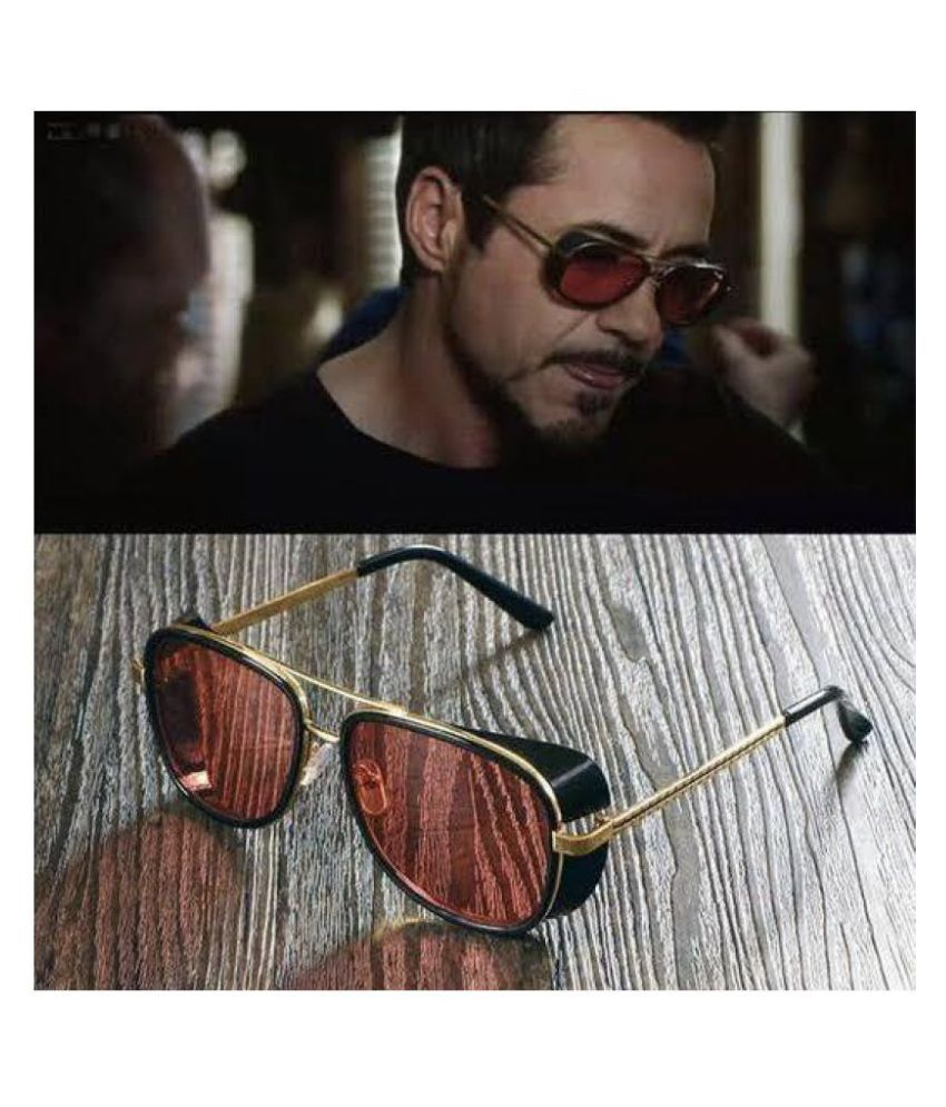 lorcan Red Rectangle Sunglasses ( Ironman TONY STARK ) Buy lorcan