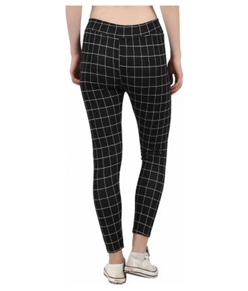 black cotton jeggings